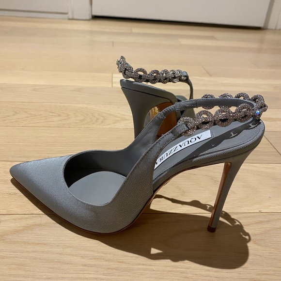 Aquazzura Love Link Sling 105 in Gray - Picture 5 of 11